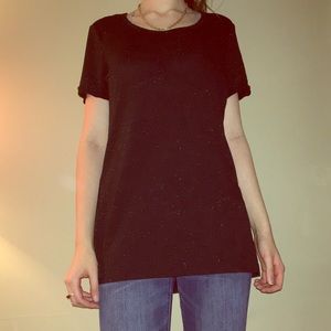 Black/white one pocket Just Be t-shirt